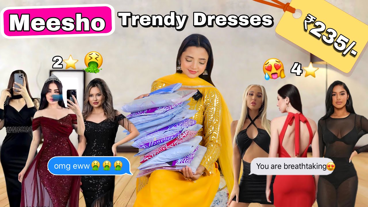 ₹235 main Trendy party Dress??🥵🤯 | Huge Meesho party wear dresses 👗 #meeshohaul #party #dress