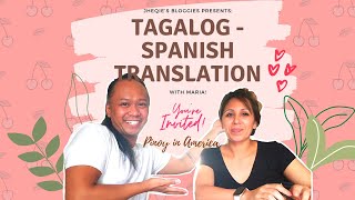 Tagalog - Spanish Translation | Hanging out with friends | | Pinoy in America | VLOG # 8 screenshot 1