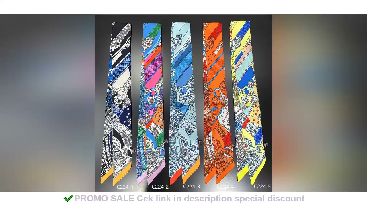 Gorgeous Saddle Print Summer Scarf 2023 Brand Design Women Skinny Bag Scarves Hair Band Neck Silk Sc