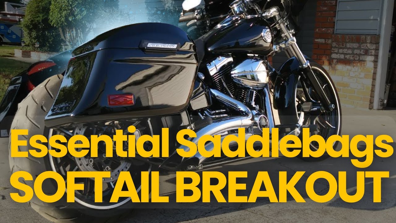 Harley Davidson Softail Breakout Motorcycle Saddlebags Review Vikingbags Com Youtube