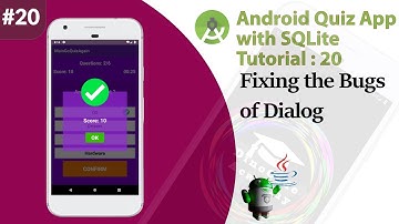 20. Multiple Choice Quiz App with SQLite Integration Part 20 - Fixing Bugs   - Android Tutorial