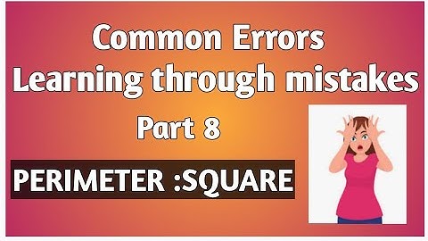 Common errors : PERIMETER( Part 1)