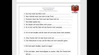 imperativ übungen pdf