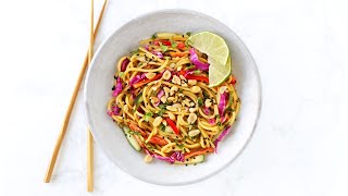 Cold Thai Noodle Salad with Peanut Dressing