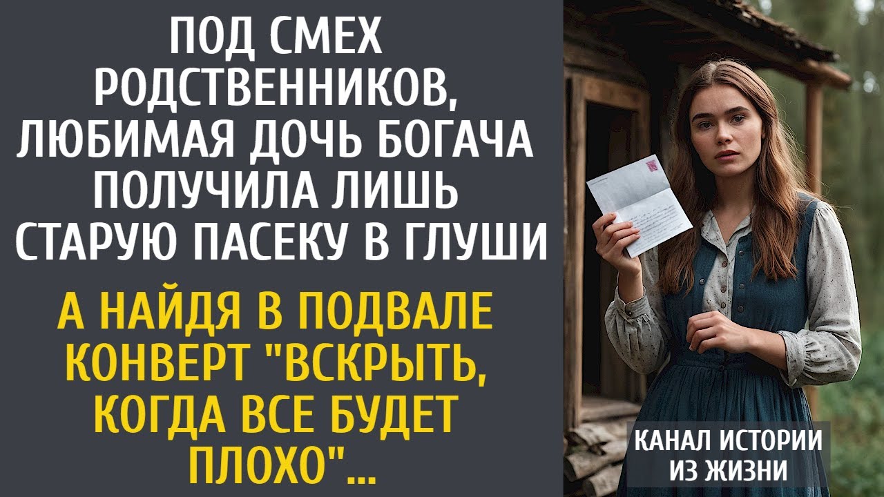 Под смех родственников, любимая дочь богача получила лишь старую пасеку в глуши… А найдя конверт...