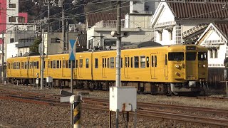 【4K】JR山陽本線　普通列車115系電車　ｵｶD-13編成　笠岡駅発車