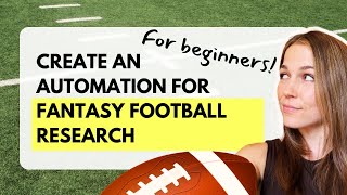 Automate Your Weekly Fantasy Football Waiver Research (Yahoo Fantasy + N8N in 20 Minutes!)