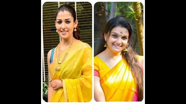 Nayanthara VS Saranya Mohan
