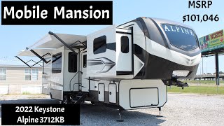 LARGEST SHOWER YOUVE EVER SEEN IN AN RV! 2022 Keystone Alpine 3712KB  Front Living Fifth Wheel!