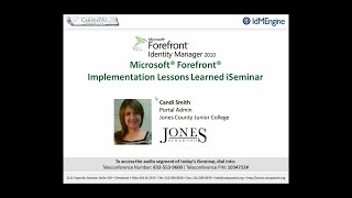 Jones County Junior College's (an Oracle® PeopleSoft® User) iSeminar