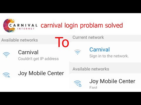 Carnival wifi card recharge setup Couldn't get IP address [ Carnival Login problem solved 1000% ]