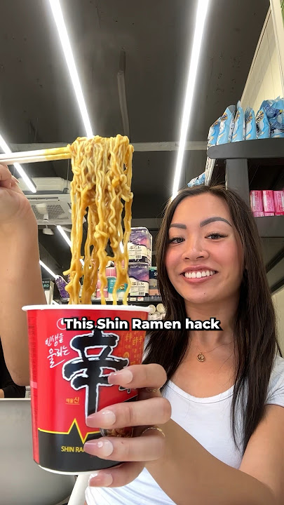 shin ramen   food hacks at the korean convenience store! #shorts
