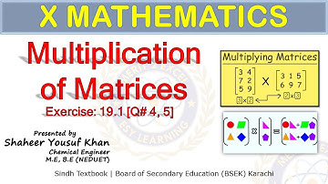Multiplication of Matrices || Chapter 19 || Class 10 Maths || Lecture 21 || by ykSir