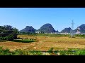 Railway. China from the passenger train window view Yongfu-Liuzhou/Китай из окна поезда. Юнфу-Лючжоу