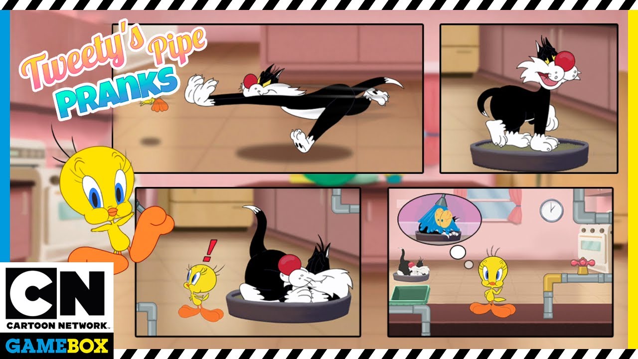 Looney Tunes Gameplay | Tweety Pipe Pranks - Find All The Stickers! | Cartoon Network GameBox