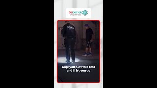 Man crips walks through sobriety test