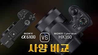 Sony A6100 와 Sony Cyber-shot HX350 의 사양 비교