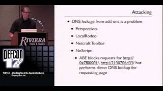 DEFCON 17: Attacking Tor and the Application Layer