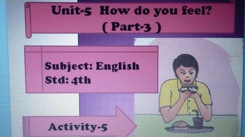 Std:4th //English// Unit-5 How do you feel? (Part-3)