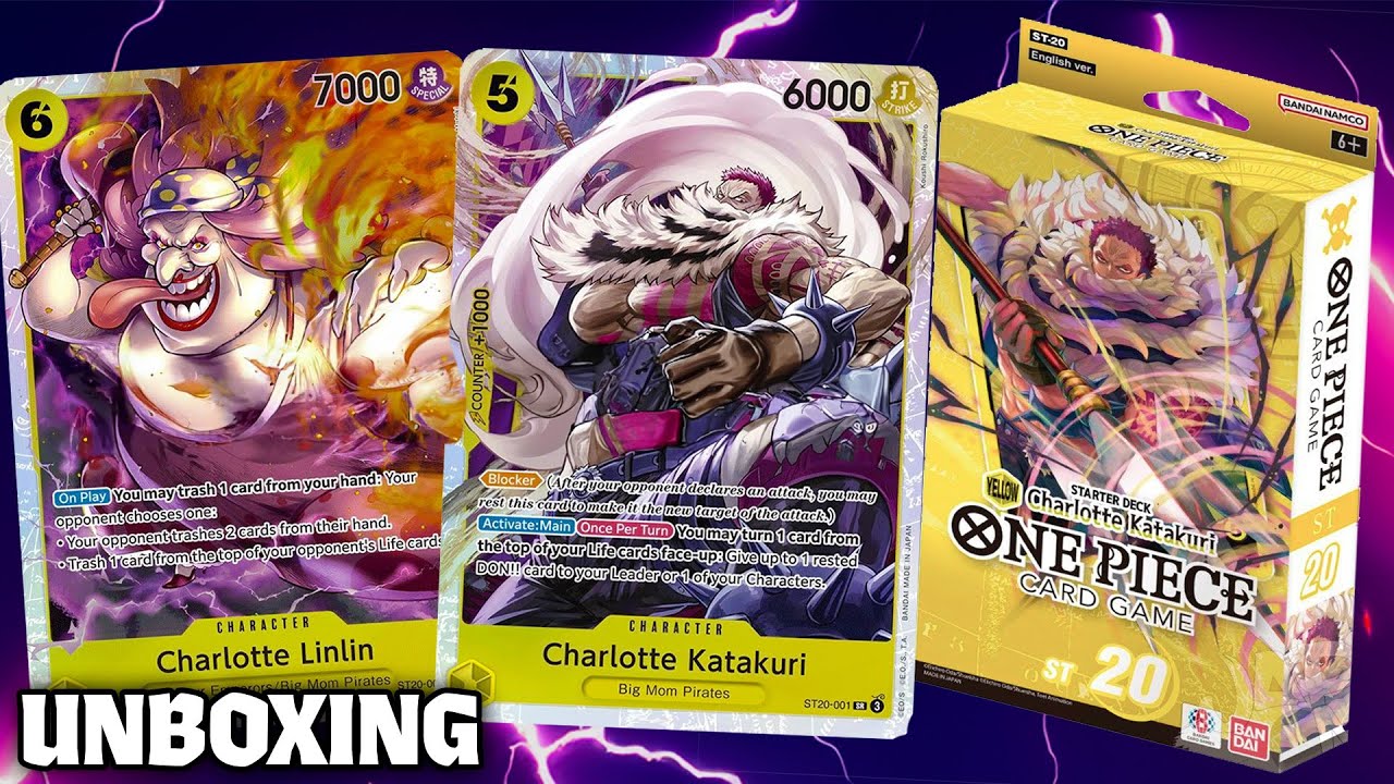 Unboxing The Charlotte Katakuri Yellow One Piece Starter Deck 20 +
