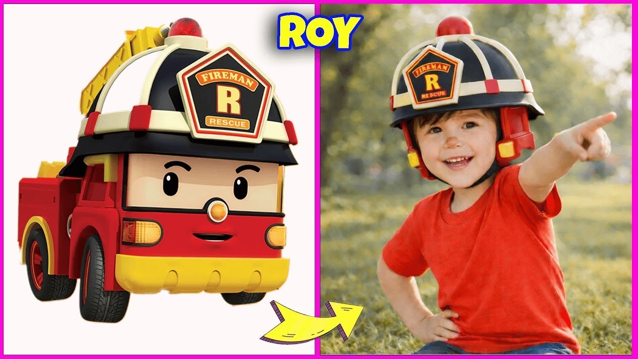 Roborcar Poli Characters as Humans + Guess The Voice | Poli, Roy, Helly, Jin | Look Quiz