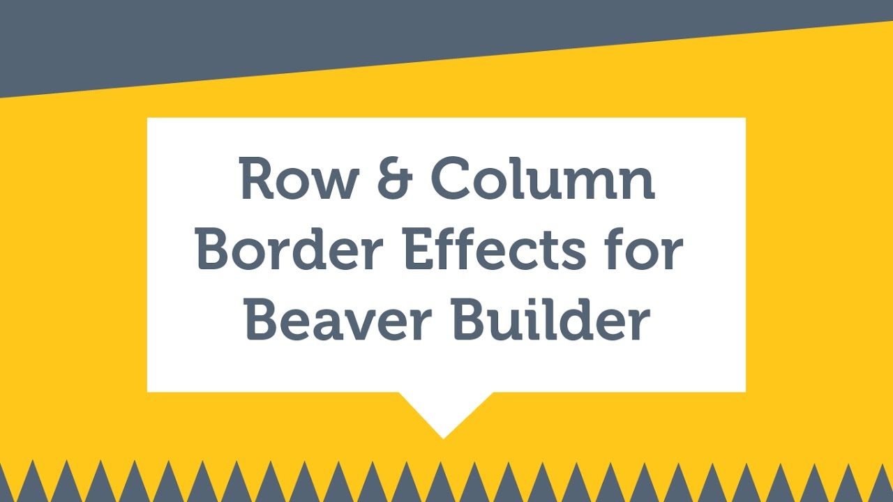 Free Row & Column Border effects for Beaver Builder - YouTube