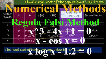 Regula Falsi Method || False Position Method || Numerical Methods