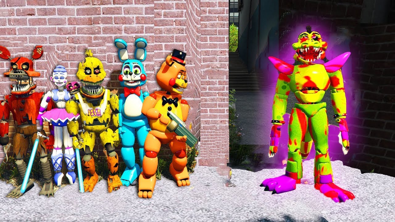 FREDDY AND ANIMATRONICS FOUND MONTY EXE! GTA 5 FNAF ANIMATRONICS MODS ...