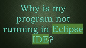 Why is my program not running in Eclipse IDE?