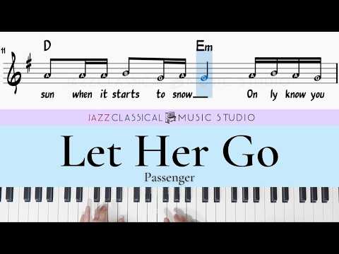 Passenger - Let Her Go | Piano Tutorial (EASY) | WITH Music Sheet | JCMS