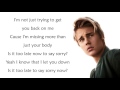 Justin Bieber - Sorry (Lyrics) HD