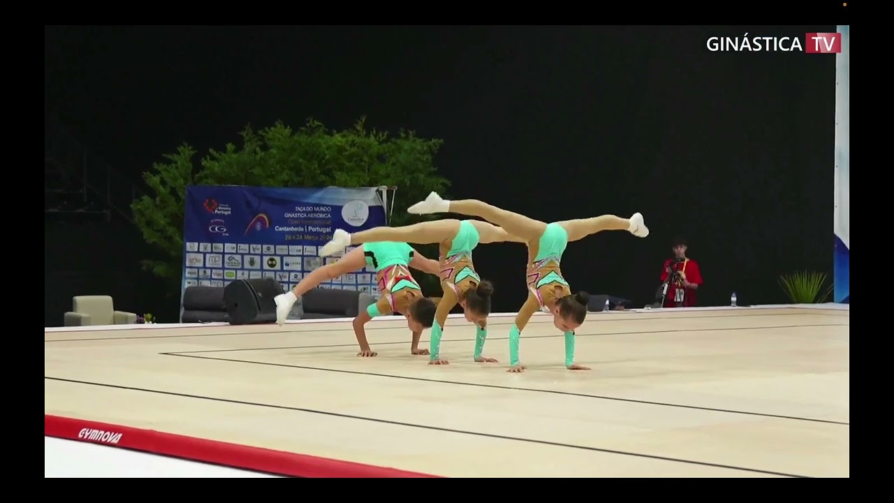 UKRAINE (UKR)- TRIO YOUTH finals Aerobic gymnastic Fig open 2024, CANTANHEDE