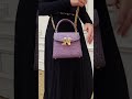 Lavender Croc effect leather handbag Slay My Look