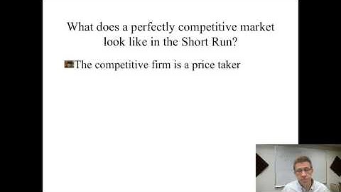 Principles of Microeconomics- Perfect Competition (part 1)
