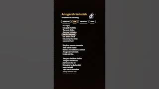 Lirik lagu Anugerah terindah Andmesh Kamaleng #liriklagu #cover #lyrics #lirik @andmeshofficial