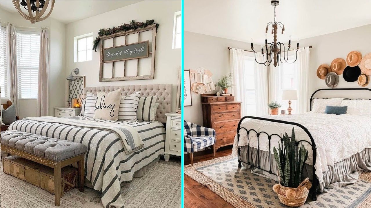 45+ Rustic Farmhouse Bedroom Design and Decor Ideas To Transform Your  Bedroom 