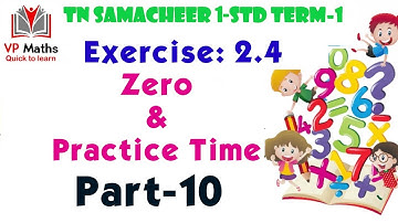 TN samacheer kalvi Class 1 Maths Chapter 2 Numbers 2.4 Unit 2 Part-10 Zero