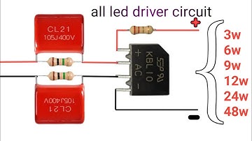 how to make led driver circuit at home | all watts 3w 6w 9w 12w 24w 48w