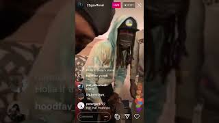 22gz getting lit with his homies on Instagram live. New music