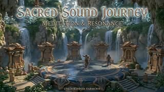 Waterfalls Meditation Sound Space | Healing Frequencies | Deep Relaxation Music