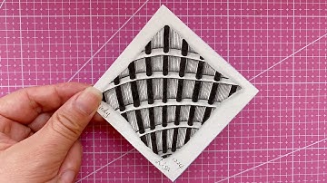 Easy Zentangle step by step patterns for beginners— Girdy     ；简易禅绕画基础图样步骤分解； pattern tutorial;