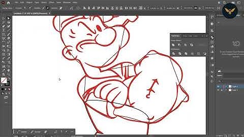 How to Draw Popeye the Sailor Man in Adobe Illustrator | Digital Art Tutorial | efrinverse