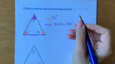 Finding missing angles in an isosceles triangle