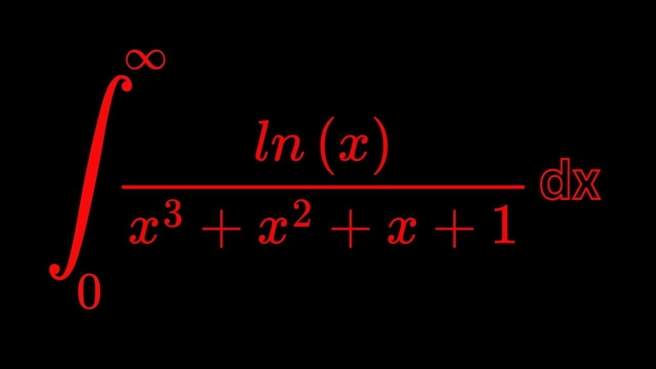Monster Inte lnx/x^3+x^2+x+1 dx from 0 to Infinity