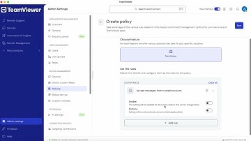 How to create device policies in TeamViewer Remote