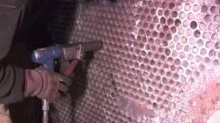 Condenser Retubing - Tube Cutting