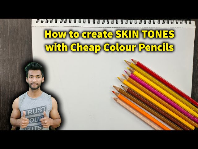 Skin tone color pencils 