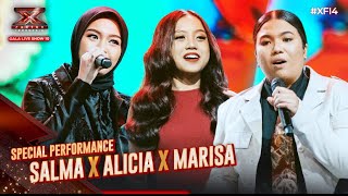 Salma X  Alicia X Marisa - Bunga Hati - Gala Live Show 10 - X Factor Indonesia 2024