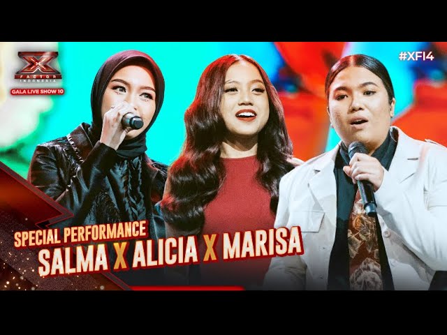 Salma X  Alicia X Marisa - Bunga Hati - Gala Live Show 10 - X Factor Indonesia 2024