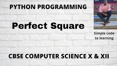 Python Program To Check If A Number Is Perfect Square or Not (Hindi)